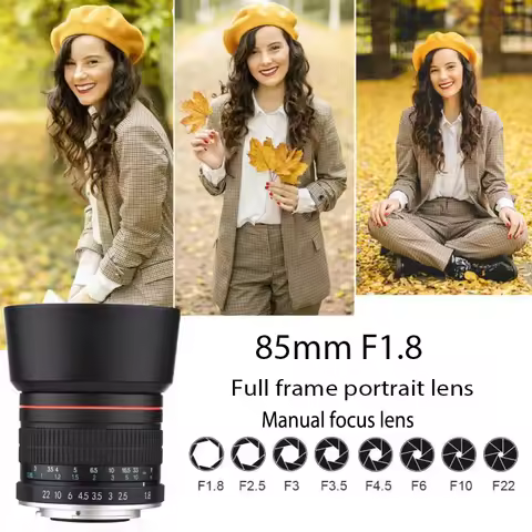 Lightdow 85mm F1.8 Portrait Lens Fixed Focal Length Lens for Nikon F Mount Sony E Mount Canon EF Mou