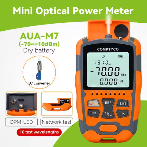 AUA-M5/M7 3 in 1 FTTH Fiber Optic Power Meter LED Light SC/FC/ST Universal Connector -50~+26dBm/-70+