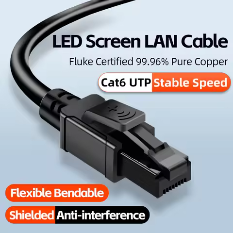BYXGD Cat6 UTP Gigabit Patch Cord, Flexible 26AWG Copper LAN Cable for LED Display Screen Cabinet, S