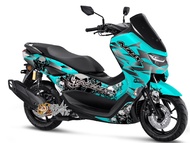 Decal Stiker Full Body New nmax 2020 Biru - Motif Tengkorak