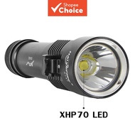 DV67 Diving Flashlight 5000 Lumens Rechargeable Underwater Waterproof Flashlight XHP70 LED Fishing L
