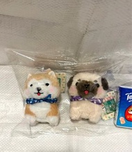 豆柴三兄弟 柴犬 八哥狗 amufun 毛公仔掛件掛飾吊飾 shiba 日版 AMUSE 景品 珠鏈款 現貨