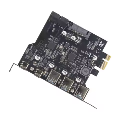 PCI Express Expansion Card 3 USB Type A High Speed 20Gbps 2 USB Type C PCIe To USB 3.2 Card 5 Port f
