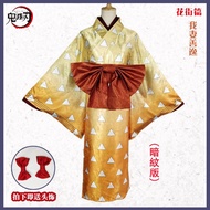 💖Quick Shipping ชุดเครื่องแต่งกายคอสเพลย์สไตล์ญี่ปุ่น Demon Slayer Kimetsu No Yaiba Flower Street Cosplay Kamado Tanjirou Agatsuma Zenitsu Kimono Costume