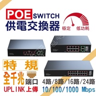 POE SWITCH 4ch 8ch 16ch 24ch NVR Dedicated Full Gigabit Hole Position