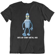 Bite My Shiny Metal Bender Futurama Cartoon Tv Show T Shirt Tee Gift New