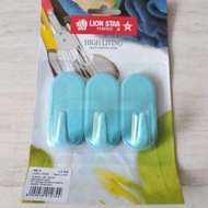 [GROSIRAN] Gantungan Tempel / Hanger Hook LION STAR HK3 (1 Pack isi 3 Pcs) TERLARIS