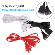1.5/2/2.5/4M Power Cord Extension Male Extension Cord 2 Pin With On/Off Switch Button Cables Wire