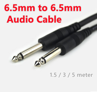 【READY STOCK】6.5mm male to 6.5mm male audio cable / microphone audio  cable / Guitar Speaker Amplifier cable (1.5 / 3 / 5 / 10meter)