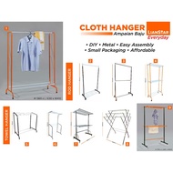 BORNEO READY STOCK Everyday Outdoor Metal Clothes Hanger Drying Racks Laundry Garment