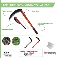 Sabit Lipat Pisau Arit Pemotong Kebun Tanaman, Pemangkas Rumput 7.5 Inch TERMURAH
