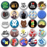 Funny BFDI 1 4 Icons Lapel Pins Creative Koi Fish Round Brooch Cartoon Characters Badges for Bag Clo