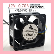 Delta QFR0612UH 6025 12V 0.70A 6CM PWM Temperature Control Large Air Volume Violent Fan