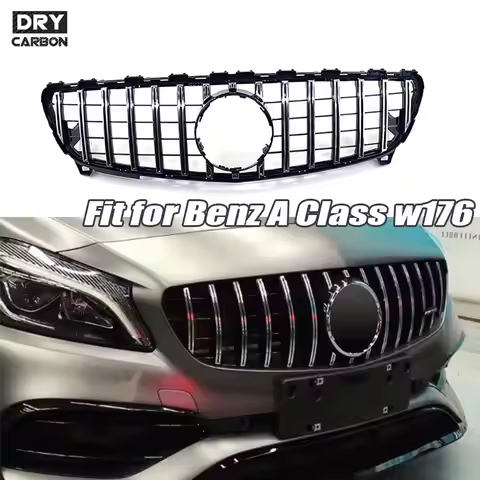 Front Grille for Mercedes Benz A Class W176 A45 GT GTR Grill A45 A180 A200 A260 Grille 2013-2018 W17