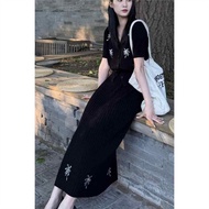 大碼女裝上衣新款韩版 大碼 套裝 女 2024 新款 大碼女裝上衣 Women's Large Size Black Two-Piece Suit - Stylish Summer Wear