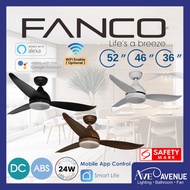 FANCO B-STAR DC Motor 36/46/52 Inch Ceiling Fan with LED Light and Remote Or Smart WiFi Optional