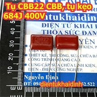 20 PCS Capacitors CBB22 CBB non-polar red brown candy capacitors 684J 400V 630V 684 0.68uF 680nF 15m