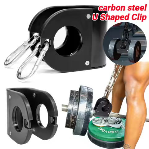 U Shaped Clip Load Dumbbells on Barbells Hook Dumbbells on Dip Belt for Home Gym T Bar Row Grip Atta