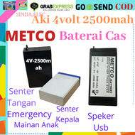 Baterai Aki Kering 4Volt 2500mah Accu Cas EmergencysenterMainan Anak AnakSpeaker Bluetooth