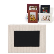 Leather Photo Frame  Elegant Tabletop Picture 8.5x4.7x6.5in Unique Texture for 6 Inch