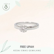 [Kedai Emas Gemilang] 2002109 {YS} 0.57Ct Diamond White Gold Ring (13191247) (13) (3.46G) [750 Gold]
