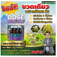 Dose โดส ฮอร์โมนพืช (3ขวด) อาหารเสริมพืช เร่งผลผลิต เร่งใบ เร่งต้น เร่งดอก เร่งน้ำยาง เร่งโต โตไว ใบ