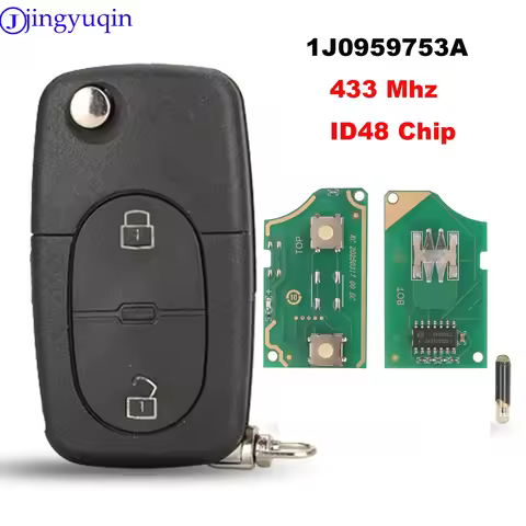 jingyuqin 2B Remote Car Key Keyless For VW Volkswagen Golf MK4 Passat 1998 1999 2000 2001 1J0959753A