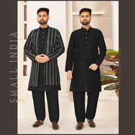 {**ส่งฟรี**} SMALL INDIA 💁‍♂️ Brocade Silk Traditional Wear 💁‍♂️ Kurta Pajama For Men