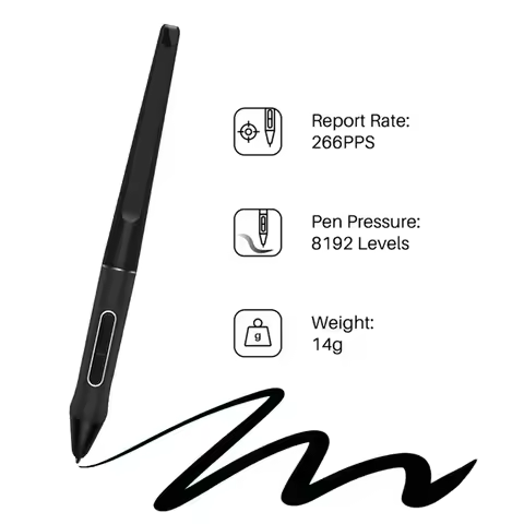 Stylus PW517 Digital Pen 8192 Pressure for Huion Drawing Tablet Monitor, For Battery-Free Graphics T
