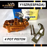 BRAKE CALIPER Y15ZR (4 PISTON) ESPADA ORIGINAL (BREK KALIPER PUMP Y15ZR Y15 YSUKU ACCESSORIES BRAKE CALIPER ESPADA ORI)