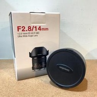 SAMYANG 14mm F2.8 ED 廣角 手動鏡 手動 EF 卡口 canon 二手 平輸