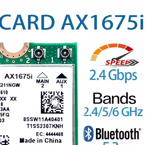 Killer AX1675i Wi-Fi 6E M.2 Key E CNVio 2 Tri Band 2.4G/5G/6Ghz Wireless Network Card AX211 For Blue