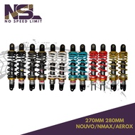 TTGR 270mm/280mm Rear Shock Absorber Nouvo/ Airblade/ Aerox/ NMAX/ PCX Aerox Suspension NMAX Suspens