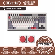 8Bitdo Retro Mechanical Keyboard, Bluetooth/2.4G/USB-C Hot Swappable Gaming Keyboard with 87 Keys, D