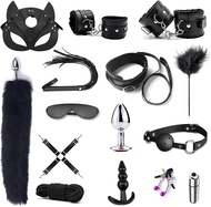 BDSM Restraints Sex Toys 15pc Bondage Restraints Set Fetish Bed Restraints Kits for Beginners Light 