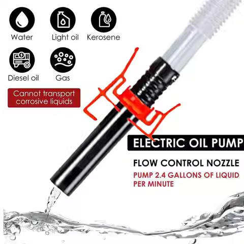 Handheld Electric Fuel Transfer Pump Liquid Transfer Pump Battery Operated for Gas Oil Liquid Water 