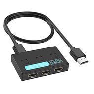 HDMI Switch 4K@60Hz【with HDMI Cable】, 3 in 1 Out HDMI Switch, 3 Port HDMI Switcher Box, Supports 4K,