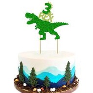 1Pc/13Pcs Dinosaur 3rd/2nd/4th/5th Rex Happy Birthday Cake Toppers Glitter T-Rex Three/Second Cake P