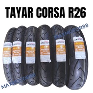 Tayar Corsa R26 Platinum Tyre 70/80-17, 80/80-17, 90/80-17, 100/80-17, 110/70-17, 120/70/-17