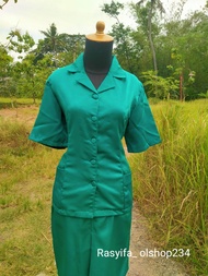 SERAGAM PKK HIJAU POLOS PENDEK