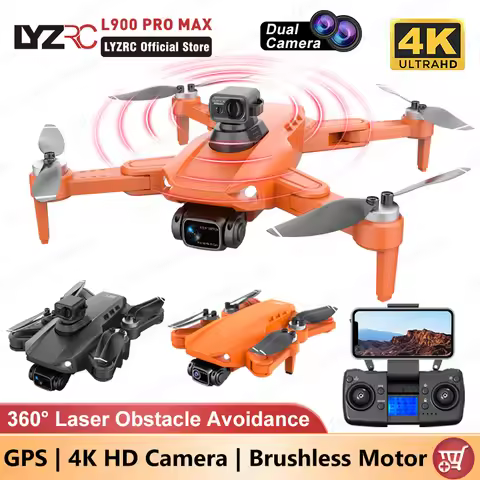 LYZRC L900 PRO MAX 360° Obstacle Avoidance Brushless GPS Drone 4K Professional HD Dual Camera 5G WIF