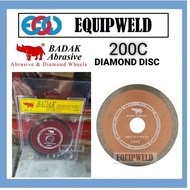 BADAK 200C 4" X 1.0MM DIAMOND CUTTING DISC WHEEL ULTRA THIN SHARP FINE FINISHING CERAMIC TILES LESS 