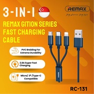 [SG] 2.8A REMAX RC-131th 3 in 1 Fast Charging Cable Awei CL-971 120W 3-in-1 USB Cable With USB Type 