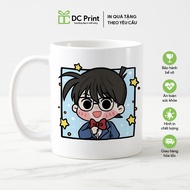 Cute Conan Chibi Ceramic Cup, Conan Ceramic Cup, Detective Conan