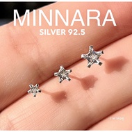 Real SILVER Earrings CZ Diamonds (SILVER 92.5) Star ️