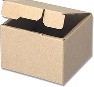 Heiko Z-107 Cardboard Box, Natural Box, 3.5 x 3.5 x 2.4 inches (9 x 9 x 6 cm), 10 Pieces