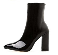 chloe.store CACTUS BOOTS รองเท้าบูทสีเงินเงา ดำเงา 36-44