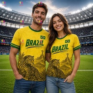 Custom Brazil Soccer Jersey, Personalized Brazil Shirt, Brazil Football Tee, 2026 Custom Name Jersey