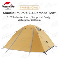 Naturehike P Series Camping Tent 2/3/4 Persons Ultralight Tent 210T Waterproof Family Tent Outdoor UPF50+ Travel Beach Tent