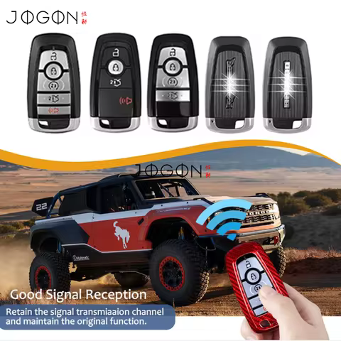 100% Genuine Carbon Fiber Car Key Fob Cover Protective Scratch-resistant Accessories For Ford F150 F